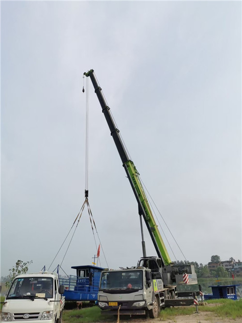 通榆县桥梁建设吊装案例